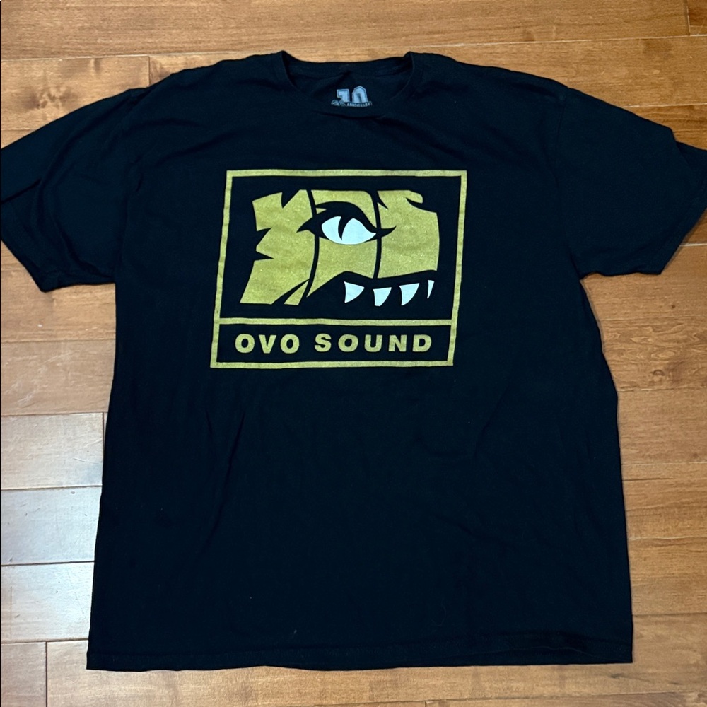 Drake Raptors Black OVO Sound Graphic T-Shirt Xl